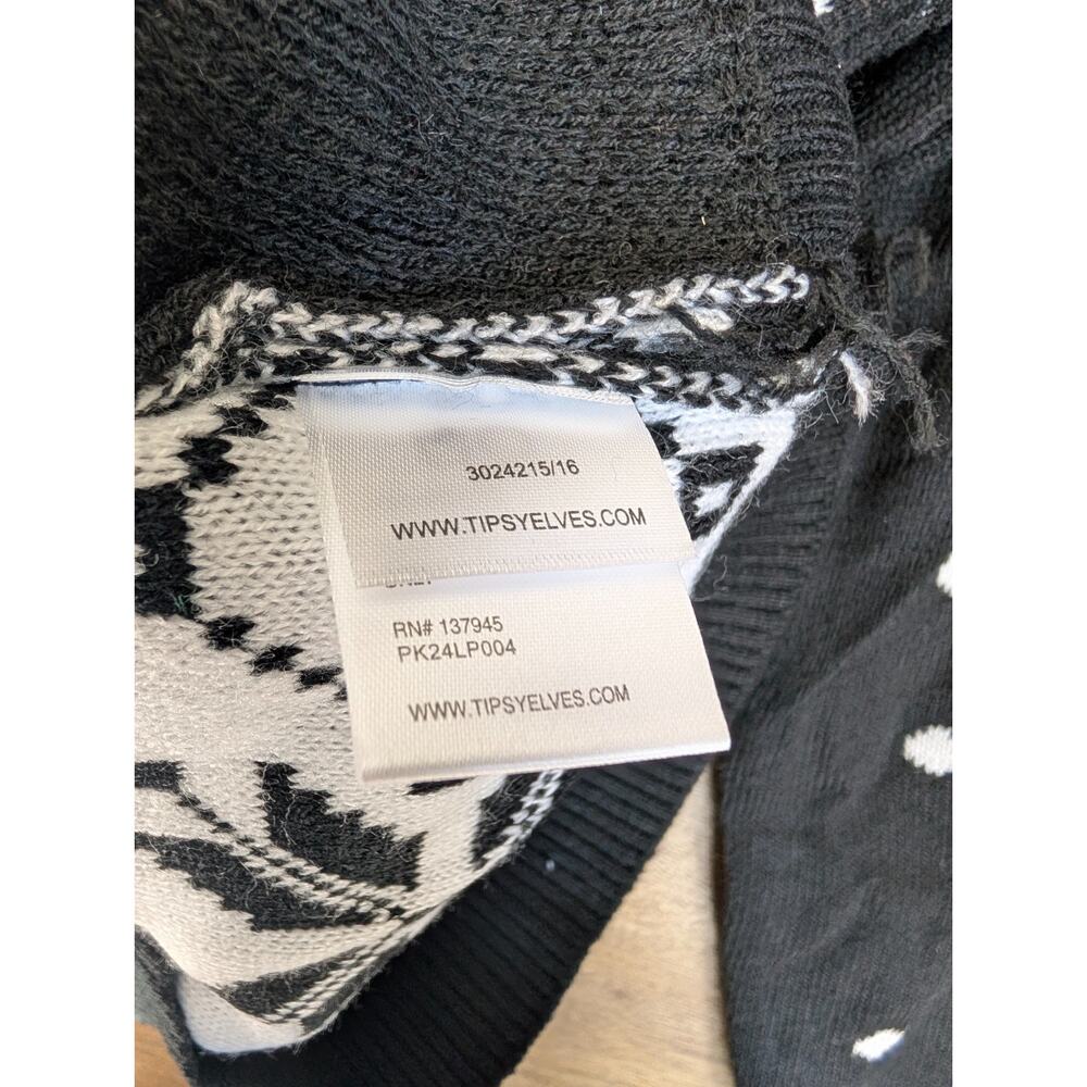 Tipsy Elves Christmas Sweater Womens XS Multi Stuck Santa Graphic Round Neck NWT - Picture 5 of 5